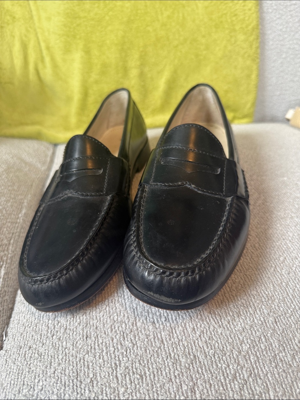 Cole Haan Black Leather Penny Loafers